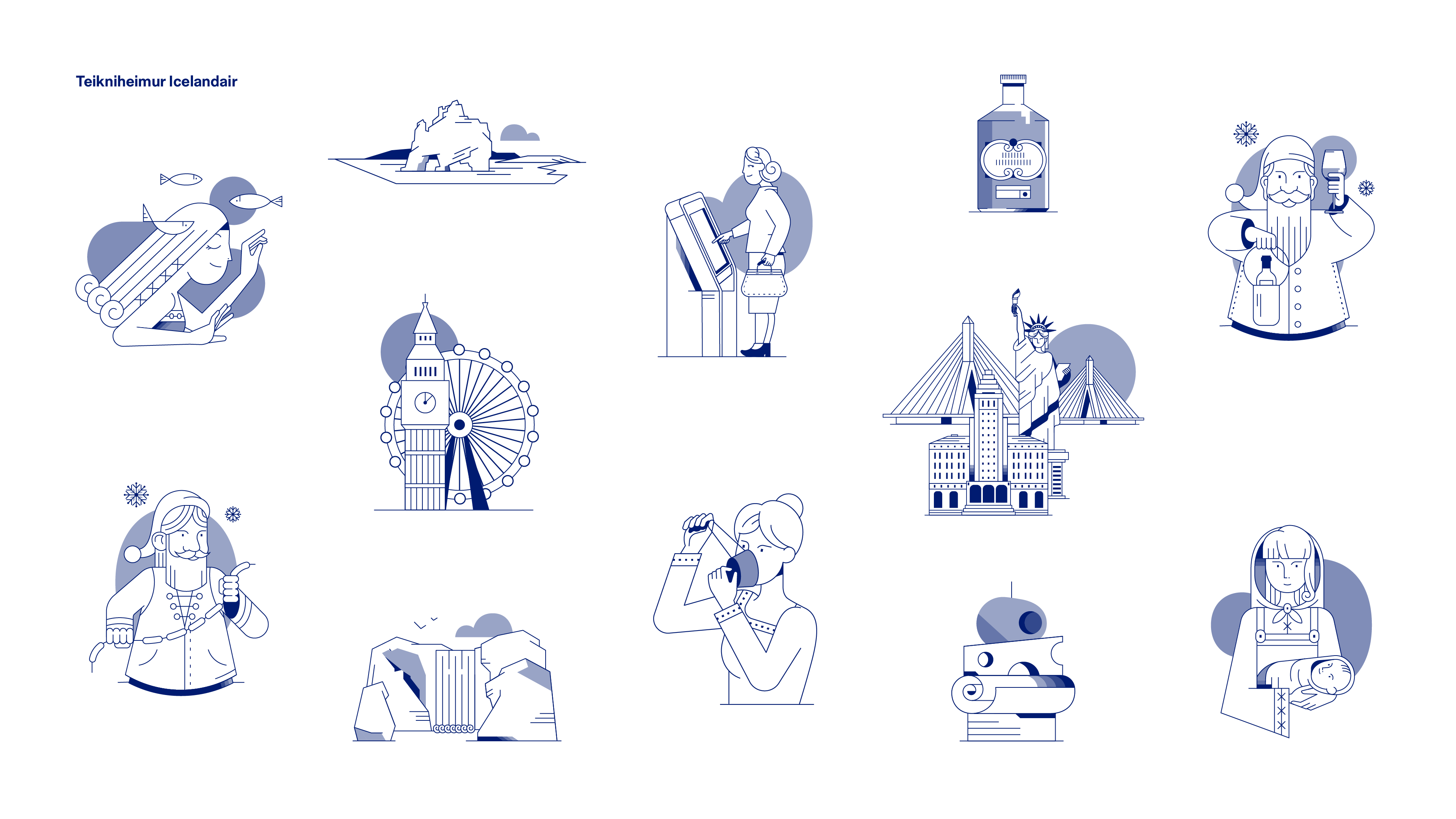 Icelandair illustration overview