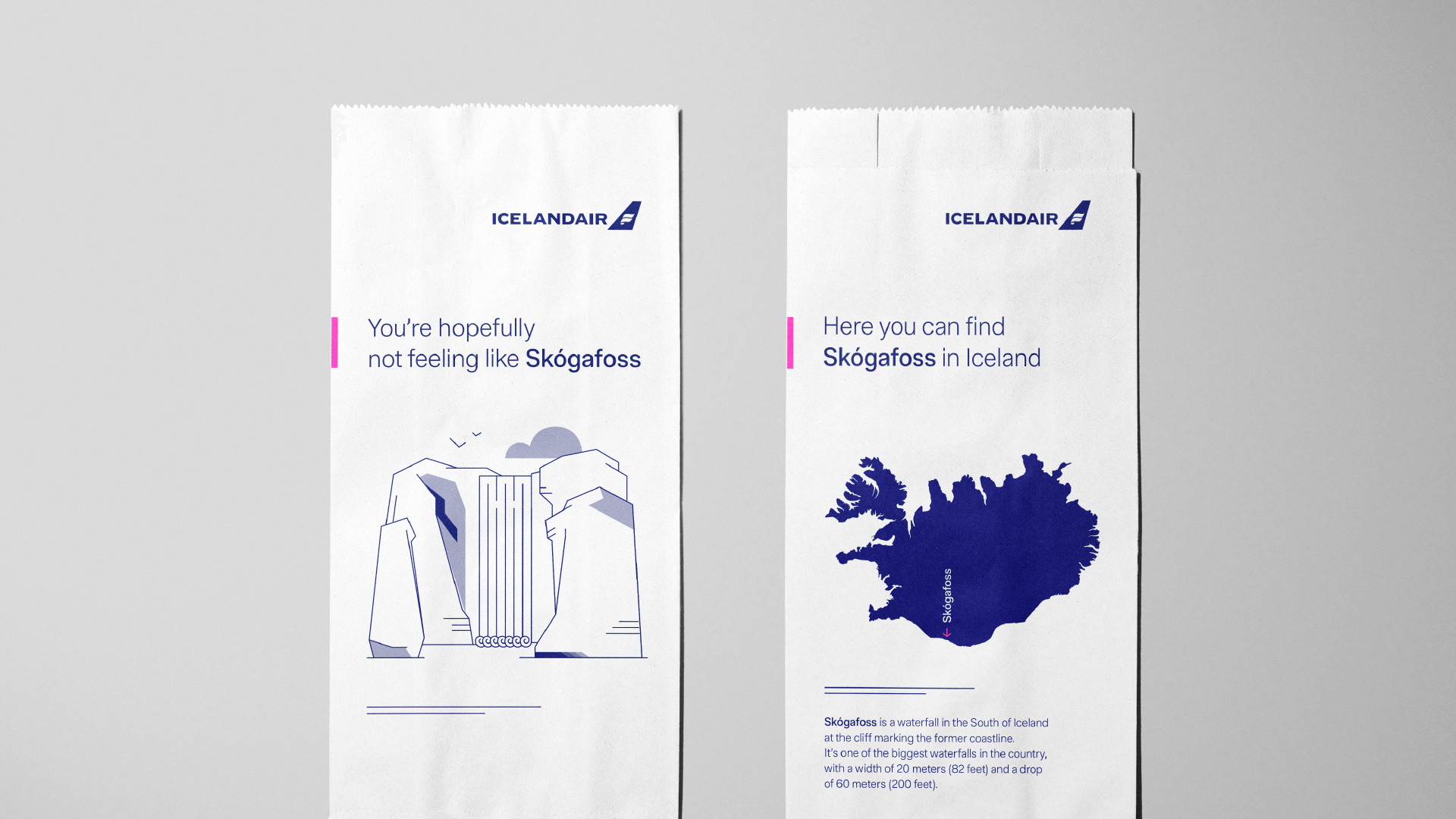 Icelandair paper bags