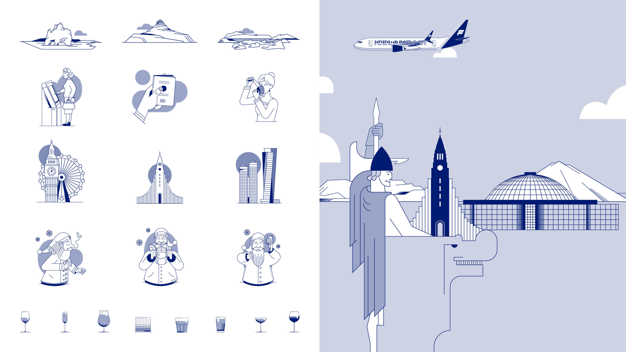 Icelandair illustration overview